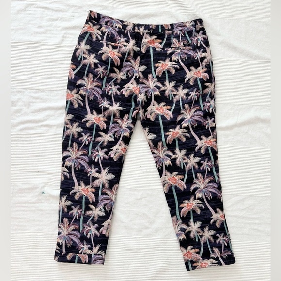 Scotch & Soda Twilt Palm Tree Printed Pleated Chino Linen Blend Pant - Picture 15 of 16